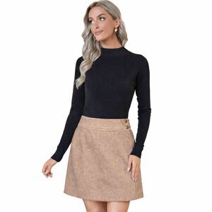 Jones New York Stone-Colored Wool Blend A-Line Skirt | Size 4 | EUC